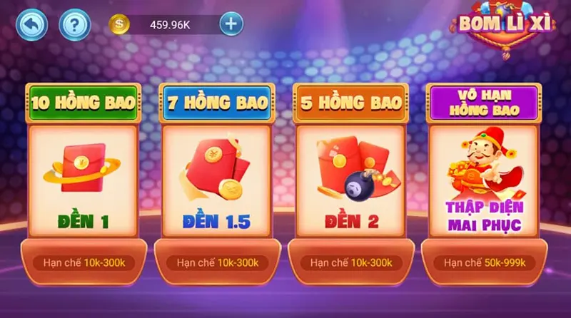 Bom Lì Xì cf68 Phòng chơi bom Lì Xì của CF68