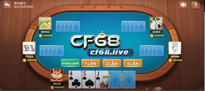 Poker Bull CF68 Lựa chọn cái trong game Poker Bull cf68