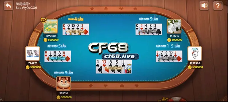 Poker Bull CF68 Xét Bull ở bộ bài người chơi sở hữu để phân thắng thua