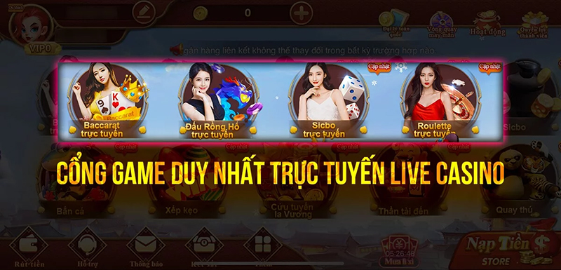 Chơi game nhận thưởng hấp dẫn- nhận quà liền tay ngay nào Nhà cái CF68 cung cấp trò chơi sảnh live casino