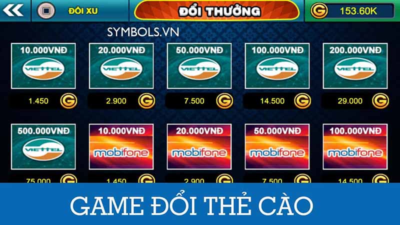 Game đổi thẻ cào hấp dẫn, đa dạng trò chơi, giao dịch nhanh Hình thức game đổi thẻ cào