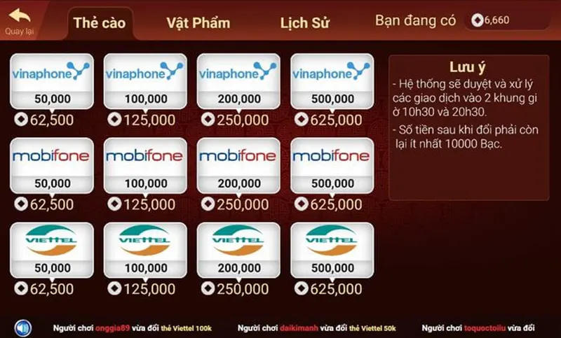 Game đổi thẻ cào hấp dẫn, đa dạng trò chơi, giao dịch nhanh Gameplay đơn giản chinh phục người chơi