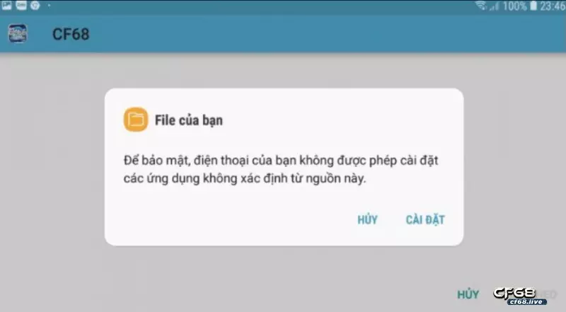 Lỗi cài đặt cf68 và cách sửa lỗi phân tích cú pháp và trên điện thoại android Lỗi cài đặt cf68 trên điện thoại android