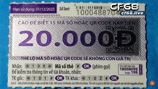 Cách Nạp The Bằng Mã Qr Viettel Tại CF68 Chưa Bao Giờ Dễ Dàng Đến Vậy Hướng dẫn cách nạp the bằng mã qr Viettel cùng cf68