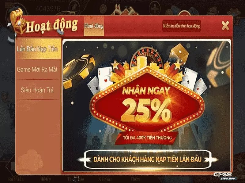 Cùng thu thập cf68 club khuyến mại đặc biệt ngay nào! cf68 club khuyến mại đặc biệt