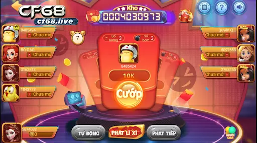 Game đánh bom cf68 - Đánh càng nhiều, trúng càng lớn Giao diện game đánh bom cf68 hút mắt