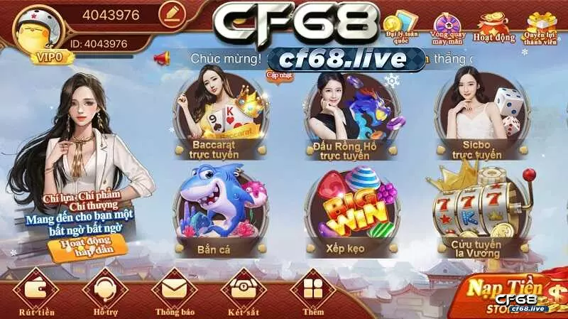 Khám phá kho tàng game CF68 siêu to khổng lồ game CF68