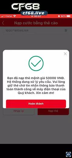 1 Mẹo Hay Quét Mã QR Thẻ Cào Viettel Anh Em Cần Biết Sau khi nạp, anh em sẽ được nhận ngay thông báo Quét mã QR thẻ cào viettel thành công