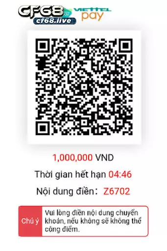 Lệnh nạp thẻ là lệnh gì tại cf68 Cách tạo lệnh nạp thẻ khi nạp tiền qua Viettel Pay