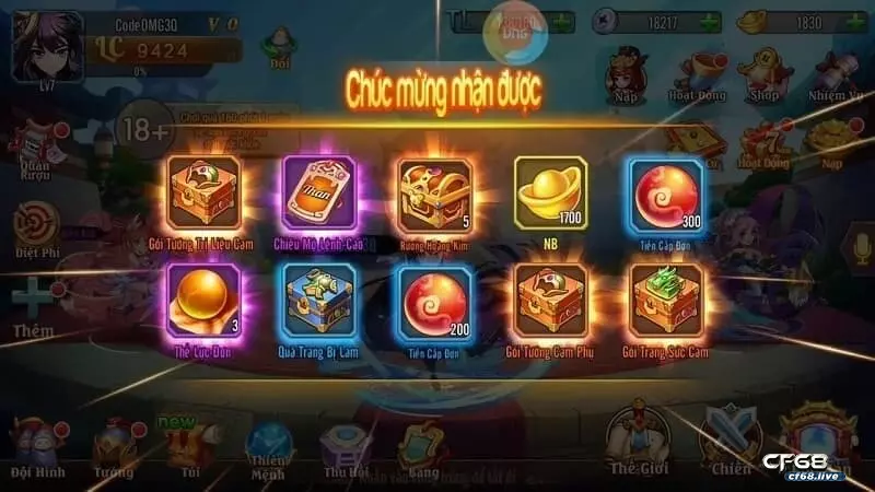 Download CF68 về hệ điều hành IOS, Android và PC download cf68