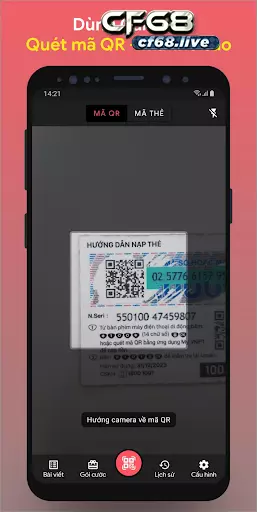 Nạp thẻ cào bằng mã qr viettel - Cùng cf68 tìm hiểu Lưu ý khi nạp thẻ cào bằng mã QR Viettel