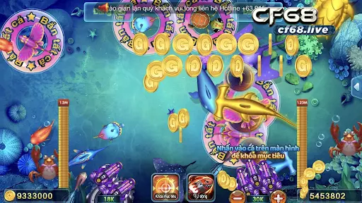 Bắn cá game - Chơi tại nhà cái, hái ngay ra tiền nhanh 1 Chơi game bắn cá ở cf68 - không lo tiền thưởng