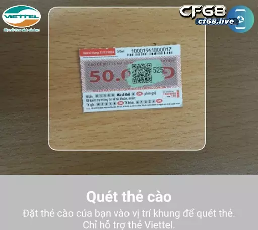 Cách Nạp The Bằng Mã Qr Viettel Tại CF68 Chưa Bao Giờ Dễ Dàng Đến Vậy Hướng dẫn cách nạp the bằng mã QR Viettel tại Cf68