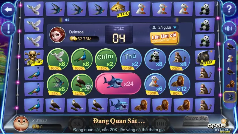 Cùng cf68 cách chơi quay thú nhận khoản thưởng lớn Cùng cf68 cách chơi quay thú nhận khoản thưởng lớn