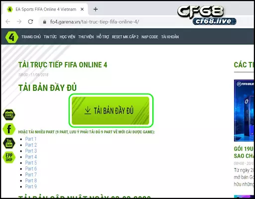 Hướng dẫn cách cài fifa online 4 đơn giản nhất 2022 Tải và cài đặt Fifa online 4 từ ứng dụng Garena