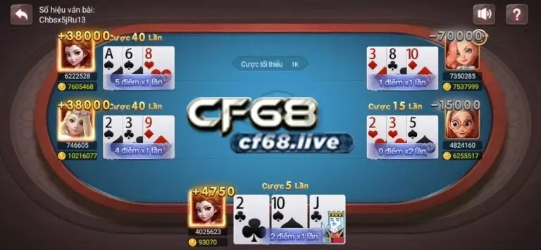 Mẹo chơi Ba cào cf68 club - Áp dụng là thắng Đơn giản khi chơi ba cào cf68 club