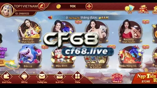 Tải Game Thần Bài Để Thể Hiện Đẳng Cấp Bài Thủ Chuyên Nghiệp CF68 đứng đầu trong lĩnh vực casino online và sở hữu kho game cực kỳ “hot hit”