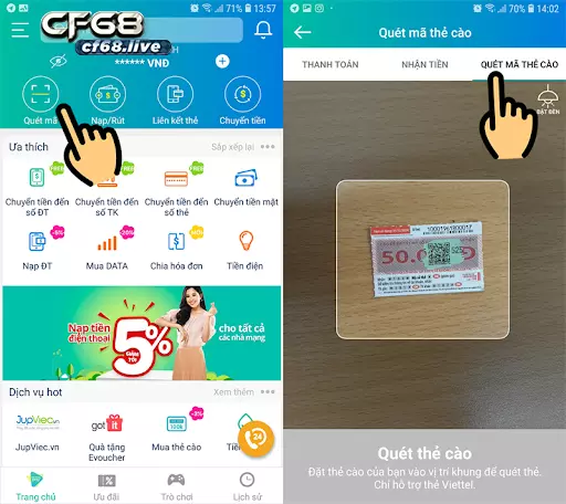 Nạp thẻ viettel bằng mã qr nhanh chóng và tiện lợi chưa đầy 5 phút Hướng dẫn nạp thẻ Viettel bằng mã QR với app ViettelPay