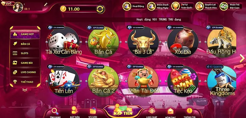 CFun68 - cổng game chơi cá cược trực tuyến uy tín, đáng tin cậy Kho game của CFun68 có những trò chơi hấp dẫn gì?