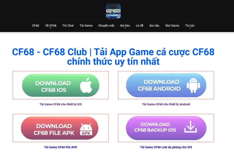 Tải CF68 IOS nhanh chóng và chính xác, đơn giản hiệu quả Chi tiết hướng dẫn tải CF68 iOS