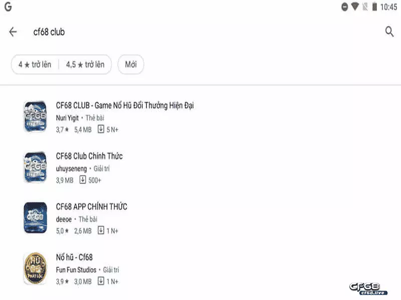 CF68 APK là gì? Hướng dẫn tải APK về điện thoại Android CF68 APK