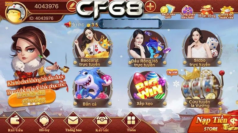 Cá cược thể thao CF68 đa dạng cược, đổi thưởng nhanh Trải nghiệm cá cược thể thao CF68 đỉnh cao