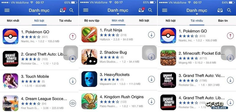 Tải game iOS nhanh chóng, đơn giản vài thao tác cơ bản | CF68 Tải game ios nhanh - dành cho ứng dụng miễn phí