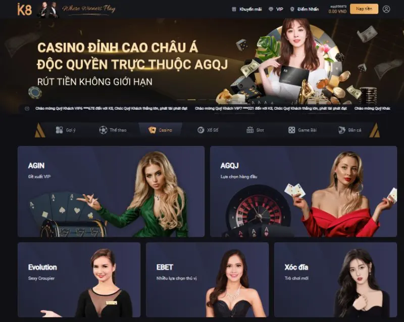 Casino K8 là nhà cái như thế nào? những đặc điểm nổi bật Đặc điểm nổi bật của Casino K8 là gì?