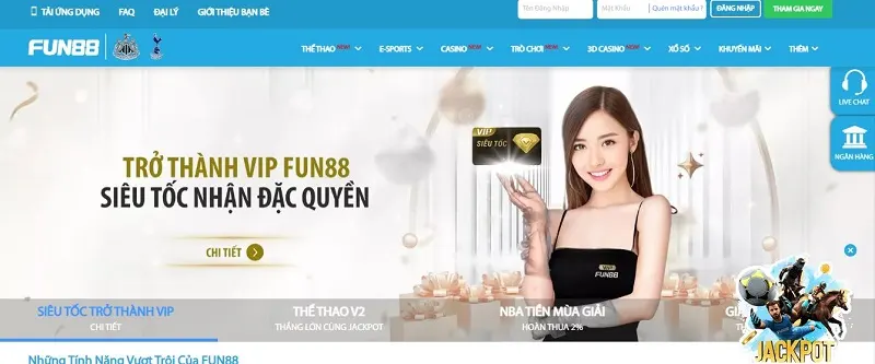 Casino Fun88 - Đa dạng các trò chơi, cơ hội thắng lớn Fun88 có chương trình VIP dành cho các thành viên trung thành