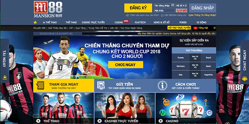 M88 cá cược thể thao uy tín, tiện lợi, dịch vụ chất lượng cao Cập nhật khuyến mãi ưu đãi hấp dẫn của M88