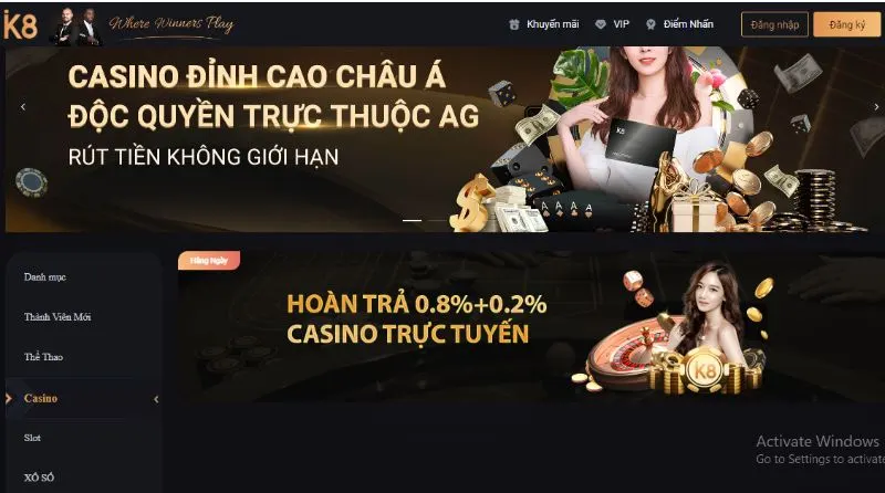 K8 casino - Cổng game trực tuyến nổi bật và hot nhất hiện nay Những tựa game nổi bật tại K8 casino