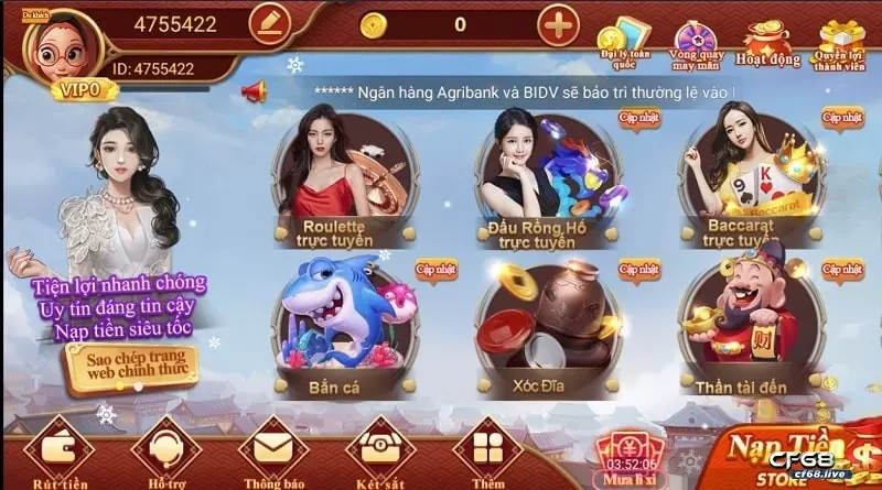 Cf68.vip và những tính năng nổi bật khiến game thủ không thể bỏ lỡ Những sản phẩm khó có thể bỏ qua khi chơi game cùng Cf68.vip
