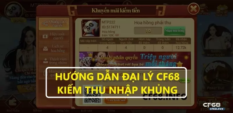 Hợp tác đại lý cf 68 mở ra cơ hội làm giàu không thể ngờ đến! Hướng dẫn cho người chơi hợp tác đại lý cf 68