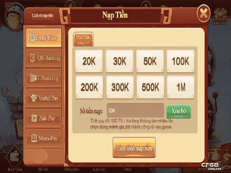 Tải app cf68 về thiết bị điện thoại nhanh, gọn, lẹ tải app cf68