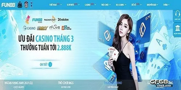 Full88 - Đặt cược World Cup 2022 uy tín, tỷ lệ cược cao Giao diện của website Fun88