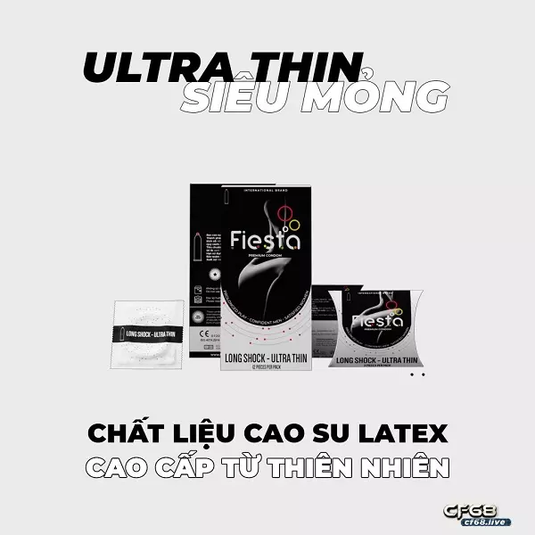 Bao cao su mới Fiesta - 3 dòng sản phẩm siêu mỏng! Fiesta Long Shock – kéo dài thời gian thăng hoa cho những cuộc yêu