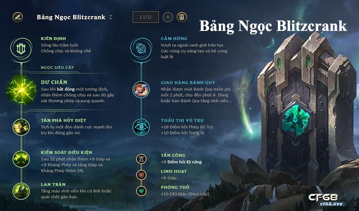 Ngọc Blitzcrank mùa 13 và lên đồ mạnh nhất trong liên minh Ngọc Blitzcrank giúp tướng trở nên bất bại