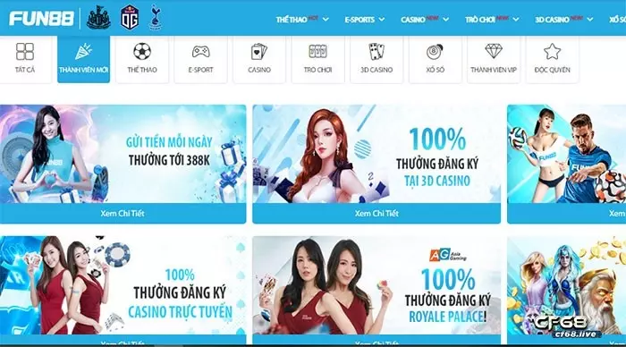 Www fun88 com: Nhà cái cá cược trực tuyến uy tín hiện nay Các trò chơi giải trí siêu hấp dẫn tại nhà cái này