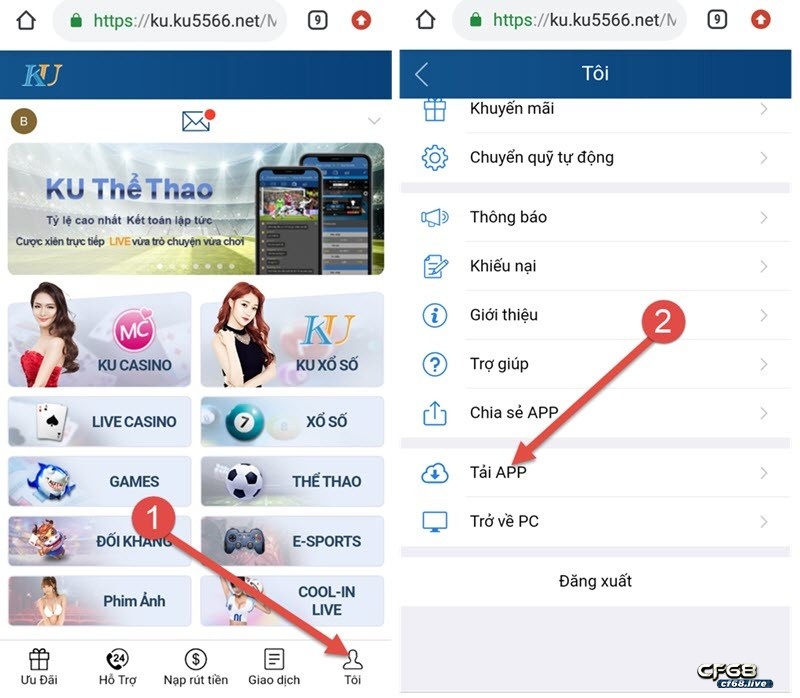 Tải app kucasino số 1 Châu Á - Tận hưởng kho tàng game cược Hướng dẫn cách tải app kucasino
