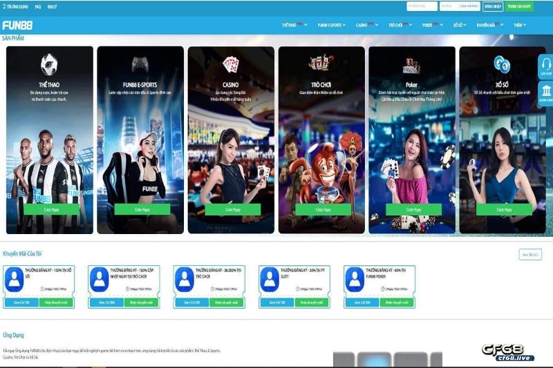Trang fun88 - Địa chỉ cá cược online "Khét tiếng" tại Châu Á Trang fun88 cung cấp đa dạng trò chơi