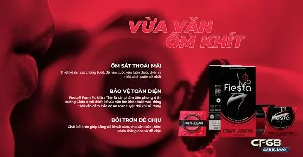 Bao cao su mới Fiesta - 3 dòng sản phẩm siêu mỏng! Fiesta Form Fit – bao cao su ôm sát, siêu mỏng