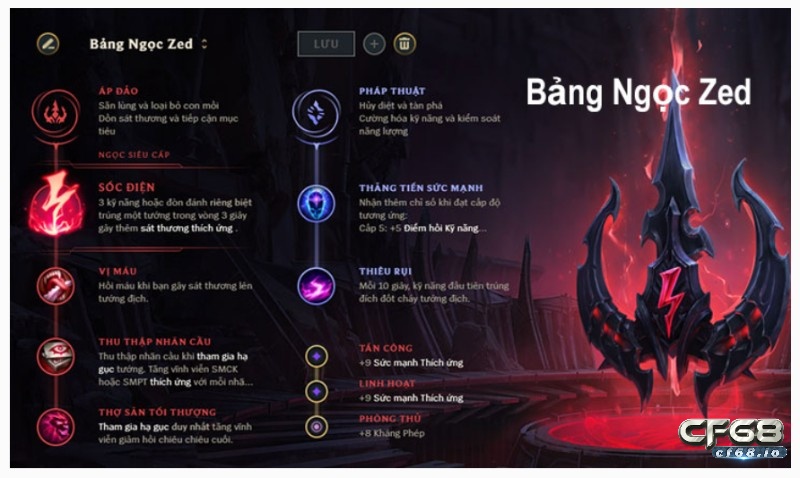 Bang bo tro zed, trang bị và phép bổ trợ mới nhất mùa 13 Bang bo tro zed
