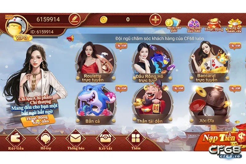 Đánh bài đôi thưởng uy tín: Tổng hợp 5 địa chỉ tốt nhất Chơi game đánh bài đôi thưởng uy tín cùng nhà cái cf68