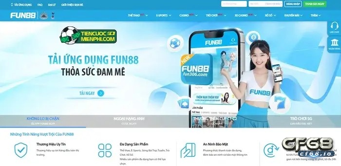 Fun88.vn - Nhãn hàng cá độ online " Khí phách " nhất hiện nay Fun88.vn có điểm nổi trội gì