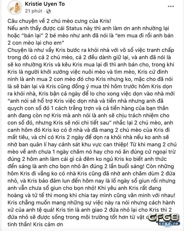 Uyên Tô là ai? Drama tình ái Uyên Tô và Anh Đức hot năm 2021 Bài đăng bóc phốt Anh Đức của Uyên Tô, dù bài đăng đã được xóa nhưng cộng đồng mạng đã nhanh chóng chụp lại được ảnh.