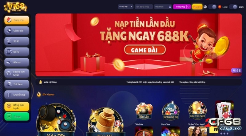 Vi 68 club - thiên đường làm giàu nhanh chóng cho cược thủ Vi 68 Club có nhiều ưu đãi cho cược thủ