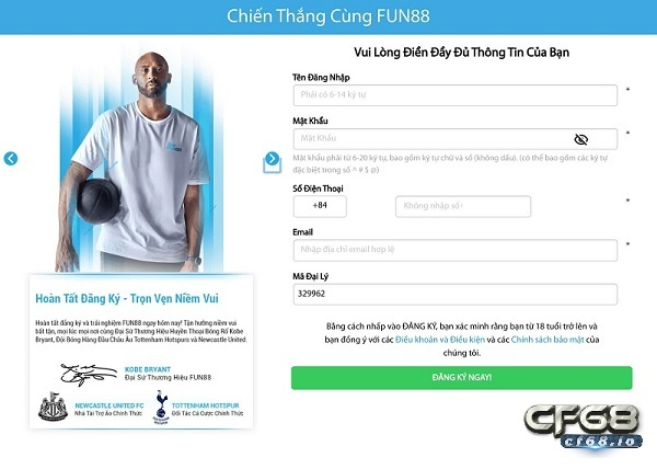 88 zone – Điểm cá cược online uy tín hàng đầu Việt Nam Điền thông tin cá nhân đầy đủ để đăng ký tài khoản tại Fun88 zone