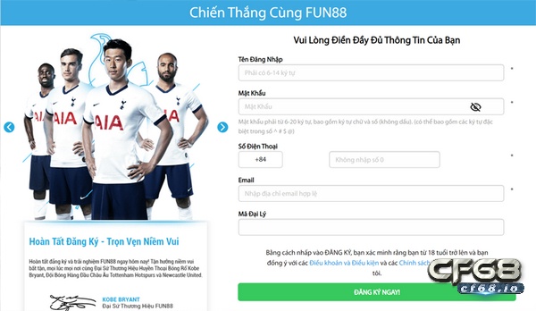 Fun88asia - Hệ thống chất lượng, uy tín cho người Việt Cách đăng ký và đăng nhập cực kỳ đơn giản nhanh chóng