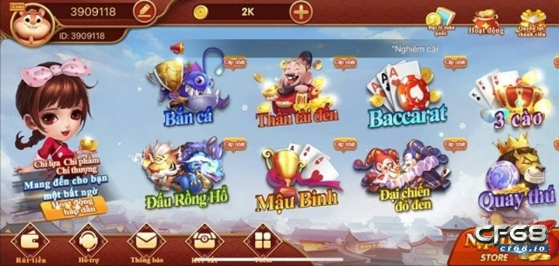 Game bài trực tuyến Cf68 - Hình thức cá cược đỉnh cao Vì sao nên chơi game bài trực tuyến tại Cf68?