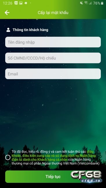 Mẫu cấp lại mật khẩu internet banking Vietcombank 2026 Mẫu cấp lại mật khẩu Internet banking Vietcombank B2